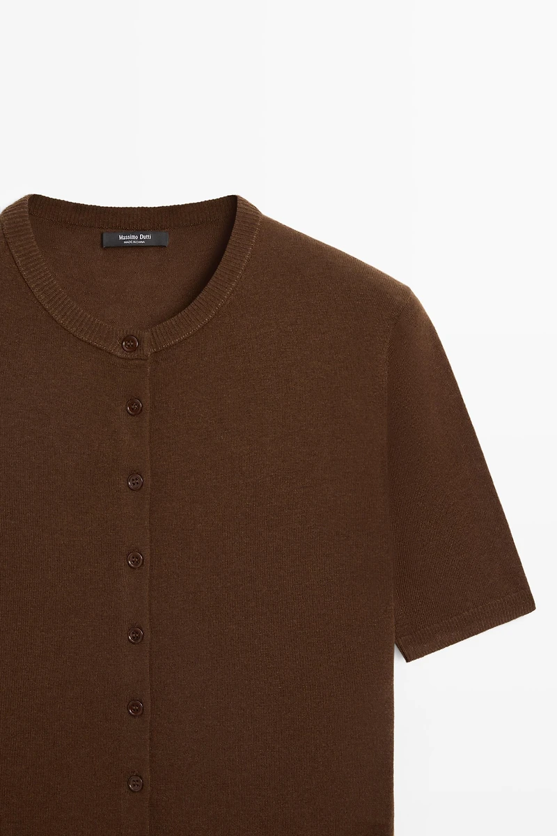 Short sleeve cardigan