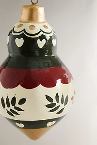 PAPIER-MÂCHÉ DROPLET CHRISTMAS TREE ORNAMENT