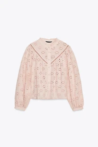 EYELET EMBROIDERY SHIRT