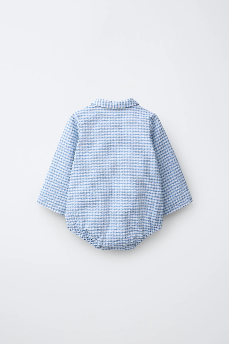GINGHAM PRINT BODYSUIT