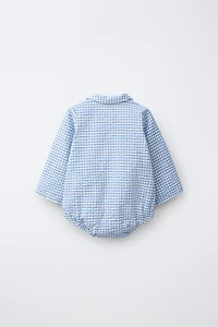 GINGHAM PRINT BODYSUIT