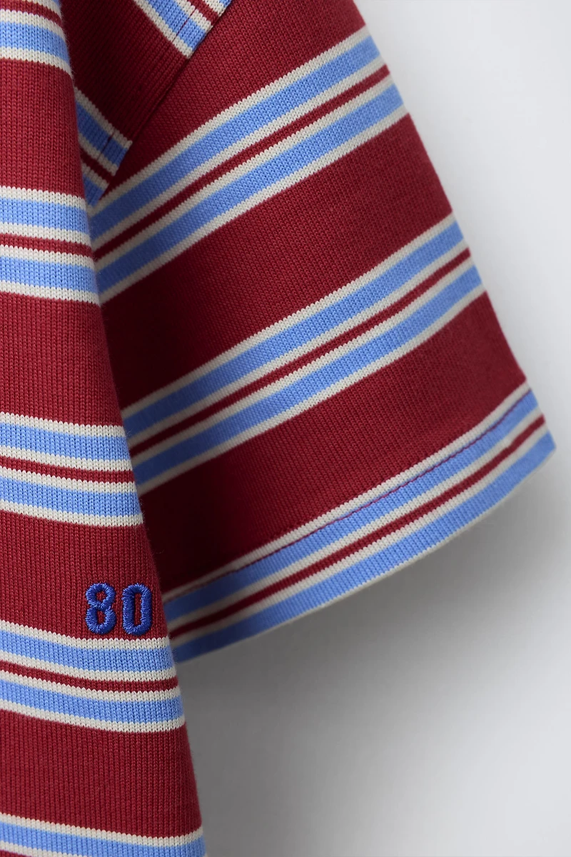 EMBROIDERED STRIPED T-SHIRT