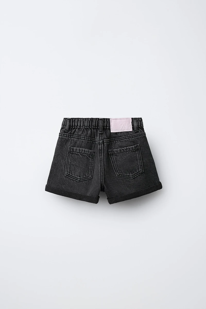 MOM FIT DENIM SHORTS
