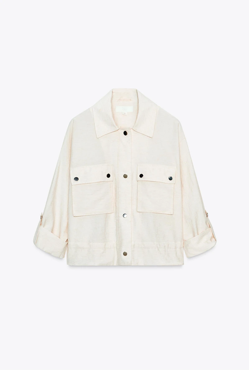 CHEMISE SAFARI COURTE MANCHE RETROUSSÉE