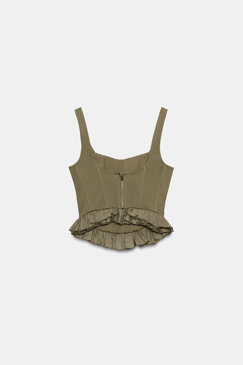 RUFFLED CORSET TOP