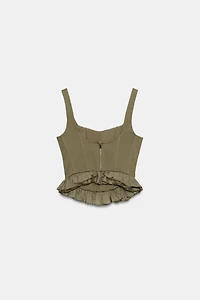 RUFFLED CORSET TOP