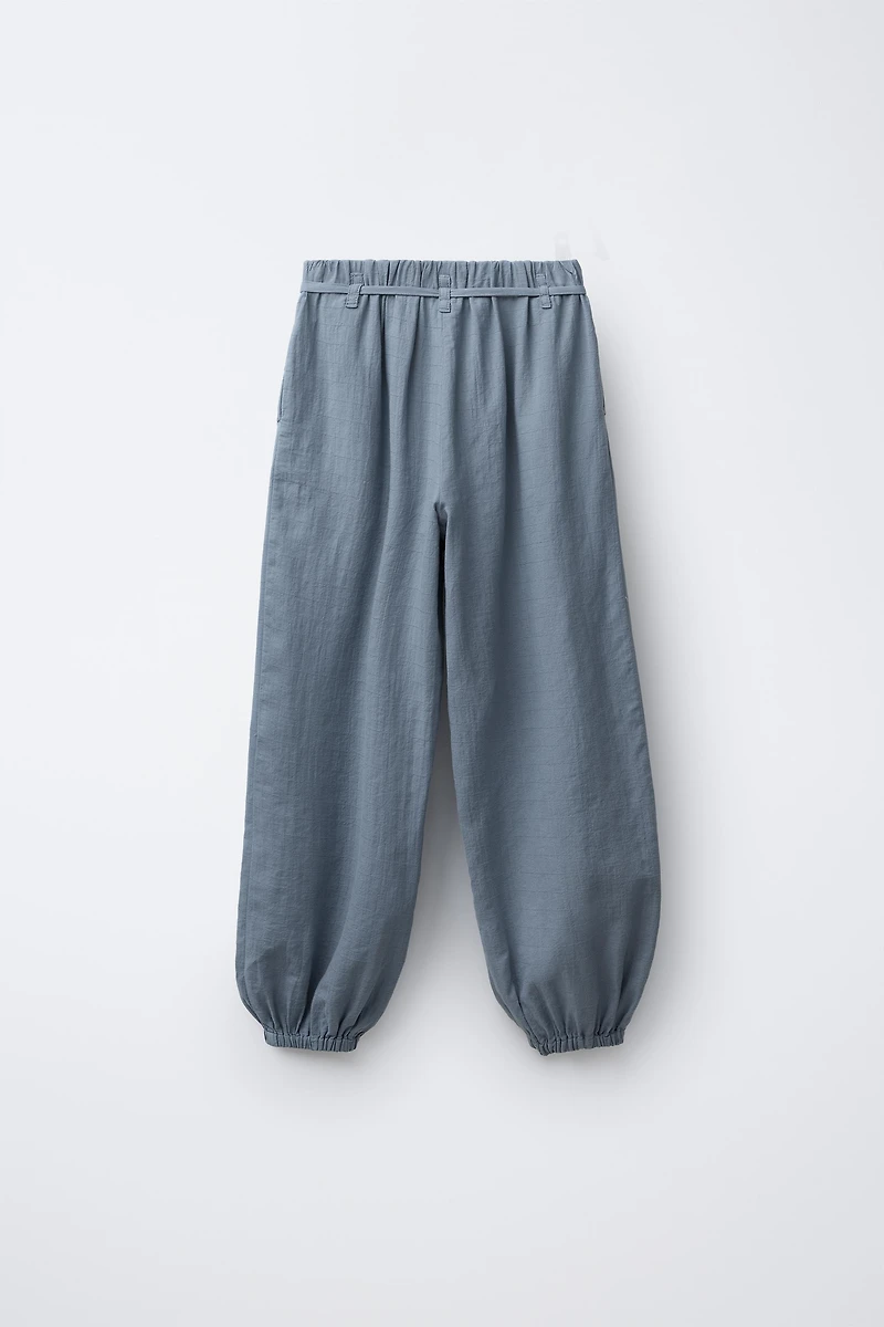FLOWY PANTS WITH ELASTIC TRIM