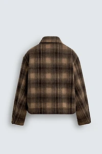 SURCHEMISE À CARREAUX AVEC FERMETURE ÉCLAIR