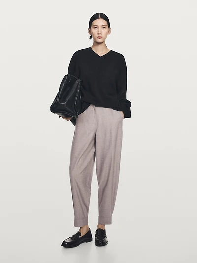 Sarouel trousers with buckle detail