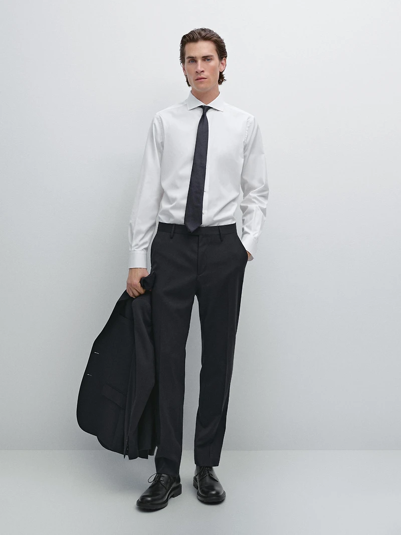 Pantalon de costume 100 % laine