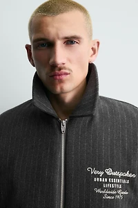 VESTE À RAYURES BRODÉES