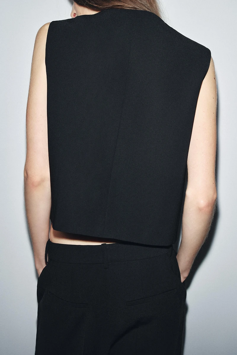ZW COLLECTION DOUBLE-BREASTED BUTTON VEST