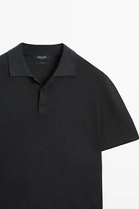 100% cotton button-collar polo shirt