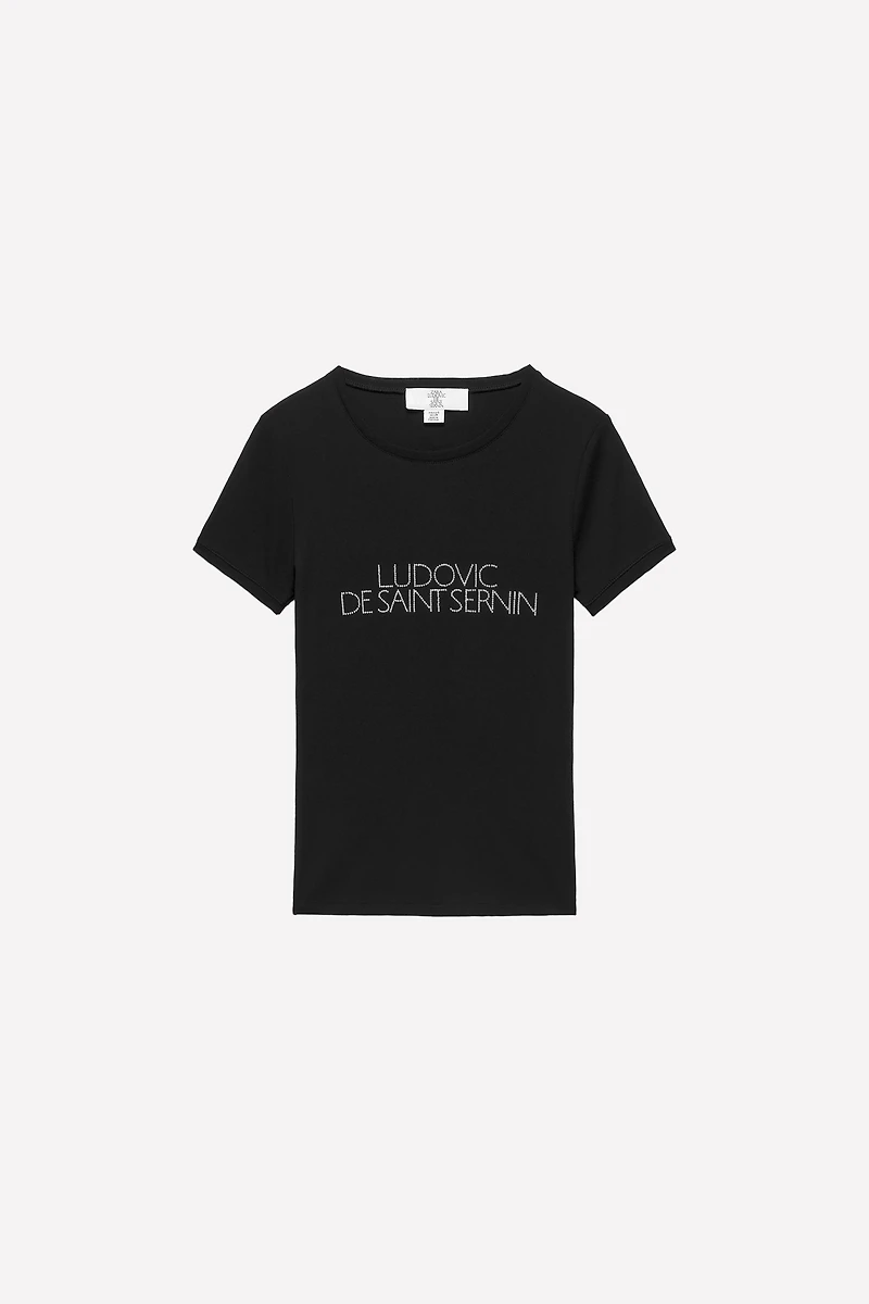 SPARKLY TEXT T-SHIRT LUDOVIC DE SAINT SERNIN x ZARA
