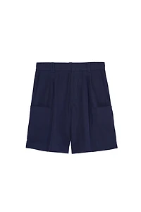 BERMUDA CARGO RELAXED FIT PLISSÉ