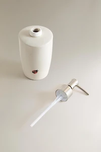 DISTRIBUTEUR DE SAVON EN CÉRAMIQUE COCCINELLE