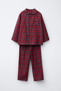 6-14 YEARS/ FLANNEL PLAID PAJAMAS