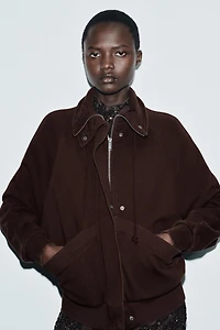 WASHED EFFECT FLEECE JACKET