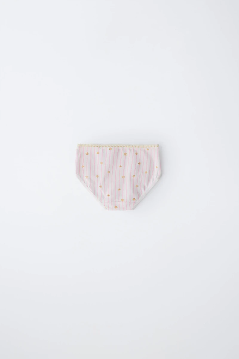 1 1/2-6 YEARS/ SIX-PACK OF FLORAL UNDERWEAR