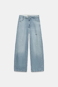 JEAN TRF TAILLE MOYENNE AVEC DÉTAIL DÉCHIRURES