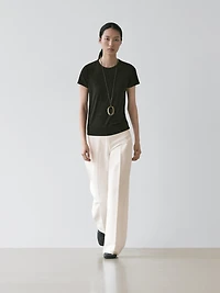 Lyocell blend short sleeve T-shirt