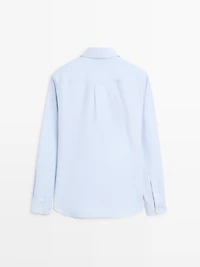 Cotton blend comfort twill shirt