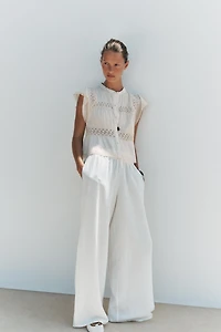 TOP RUSTIQUE CROCHET ENTRE-DEUX