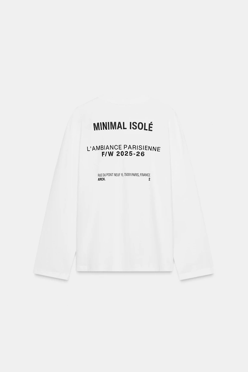 LONG SLEEVE TEXT T-SHIRT