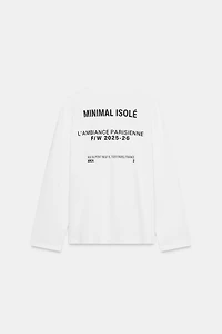 LONG SLEEVE TEXT T-SHIRT