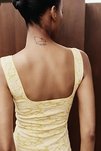 STRETCH SQUARE NECK DRESS