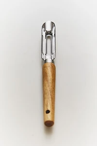 KITCHEN PEELER WITH WOODEN HANDLE