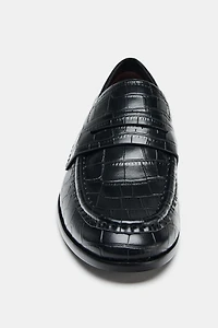 EMBOSSED PENNY LOAFERS