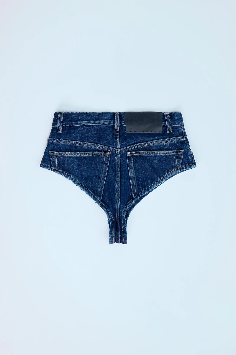 TRF HIGH-RISE MINI DENIM SHORTS