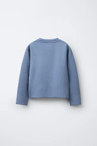 RIB SWEATSHIRT WITH MODAL