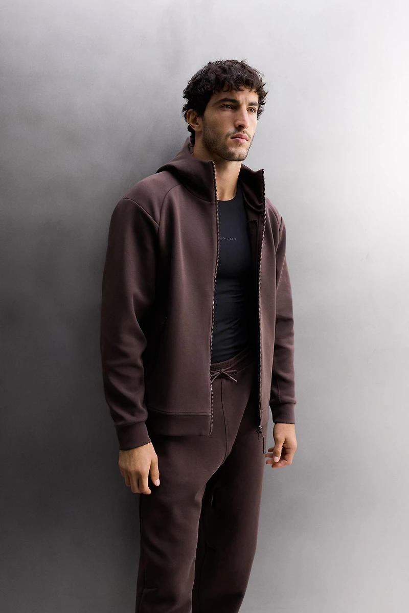 SWEAT TECHNIQUE À CAPUCHE ZIPPÉ