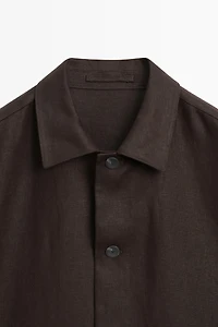 100% linen total look overshirt
