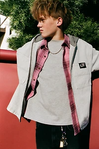 ACID WASH FELPA HOODIE OVERSHIRT
