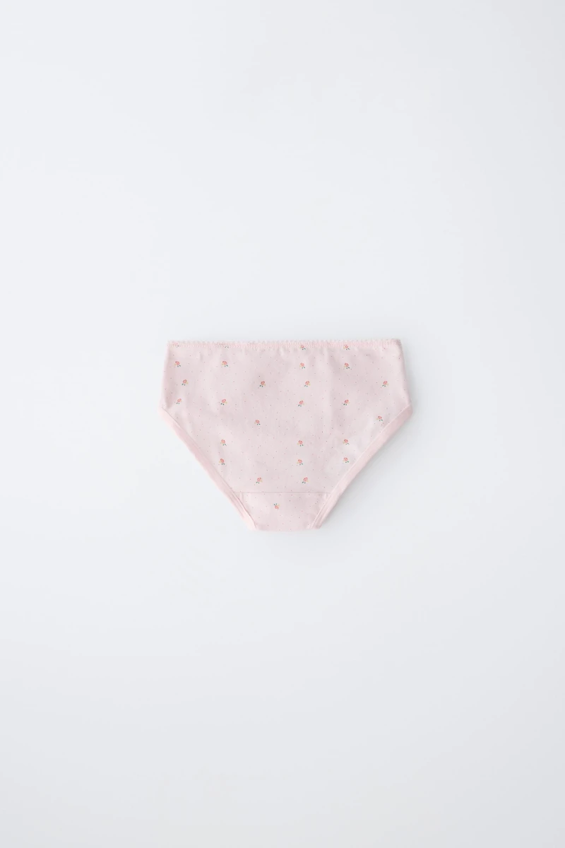 1 1/2-6 YEARS / SIX-PACK OF FLORAL UNDERWEAR