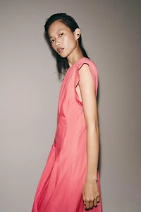 ZW COLLECTION PLEATED POPLIN DRESS