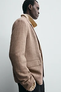 TEXTURED DOUBLE BREASTED BLAZER