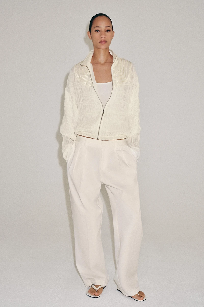 BLOUSON BOMBER FRONCÉ ZW COLLECTION