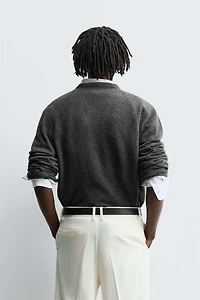 BUTTONED KNIT POLO SHIRT
