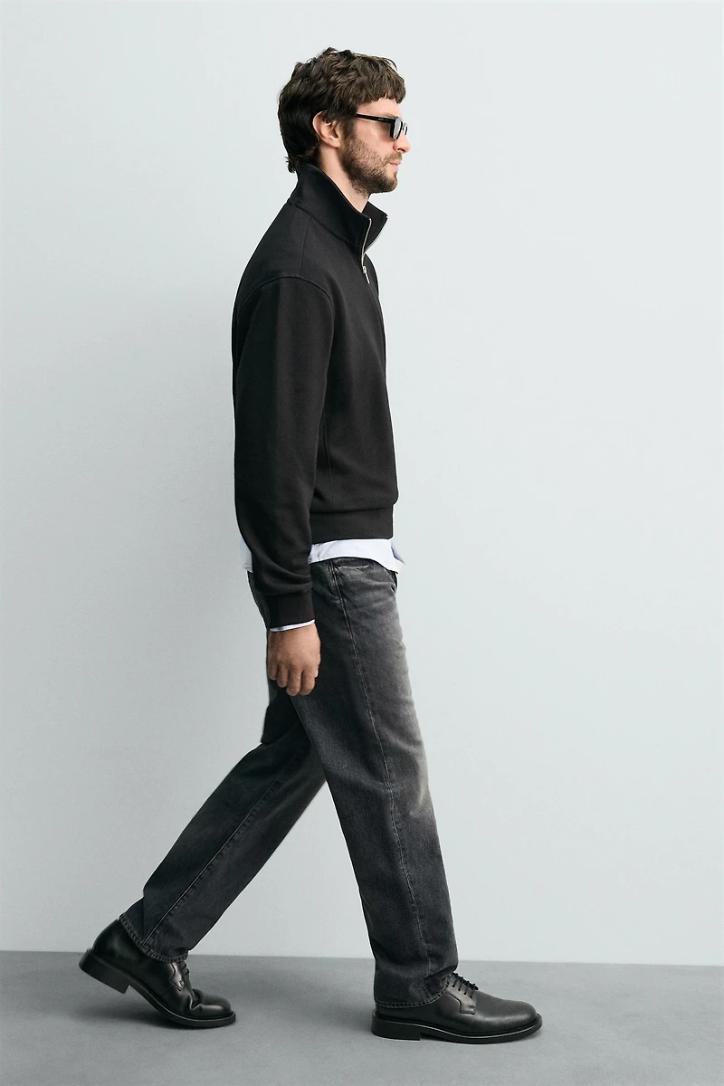 BASIC QUARTER-ZIP SWEATSHIRT