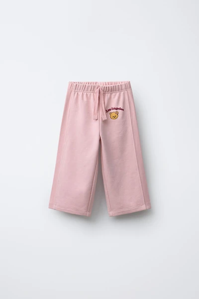 PANTALON EN MOLLETON WIDE LEG OURSON
