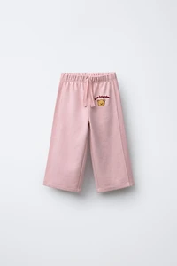 PANTALON EN MOLLETON WIDE LEG OURSON