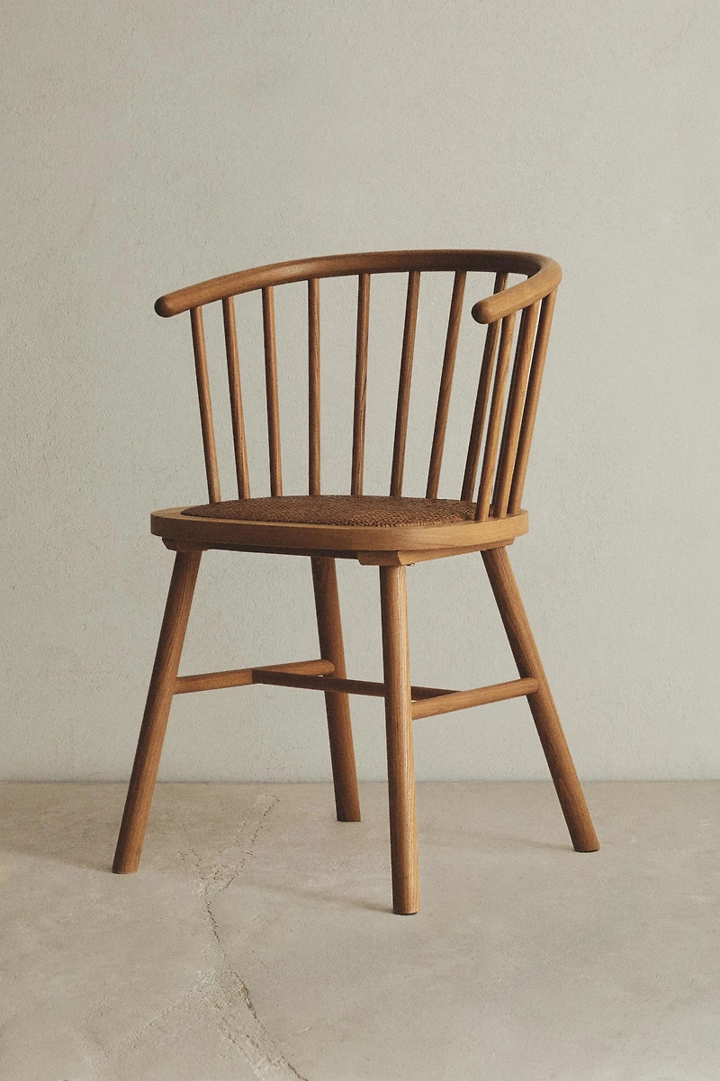 CHAISE FRÊNE ET ROTIN