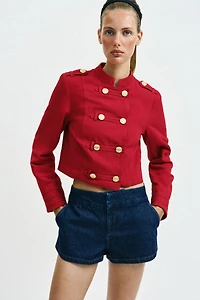 BUTTONED FITTED JACKET