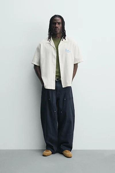 CHEMISE RELAXED FIT LYOCELL ET COTON À IMPRIMÉS