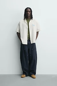 CHEMISE RELAXED FIT LYOCELL ET COTON À IMPRIMÉS