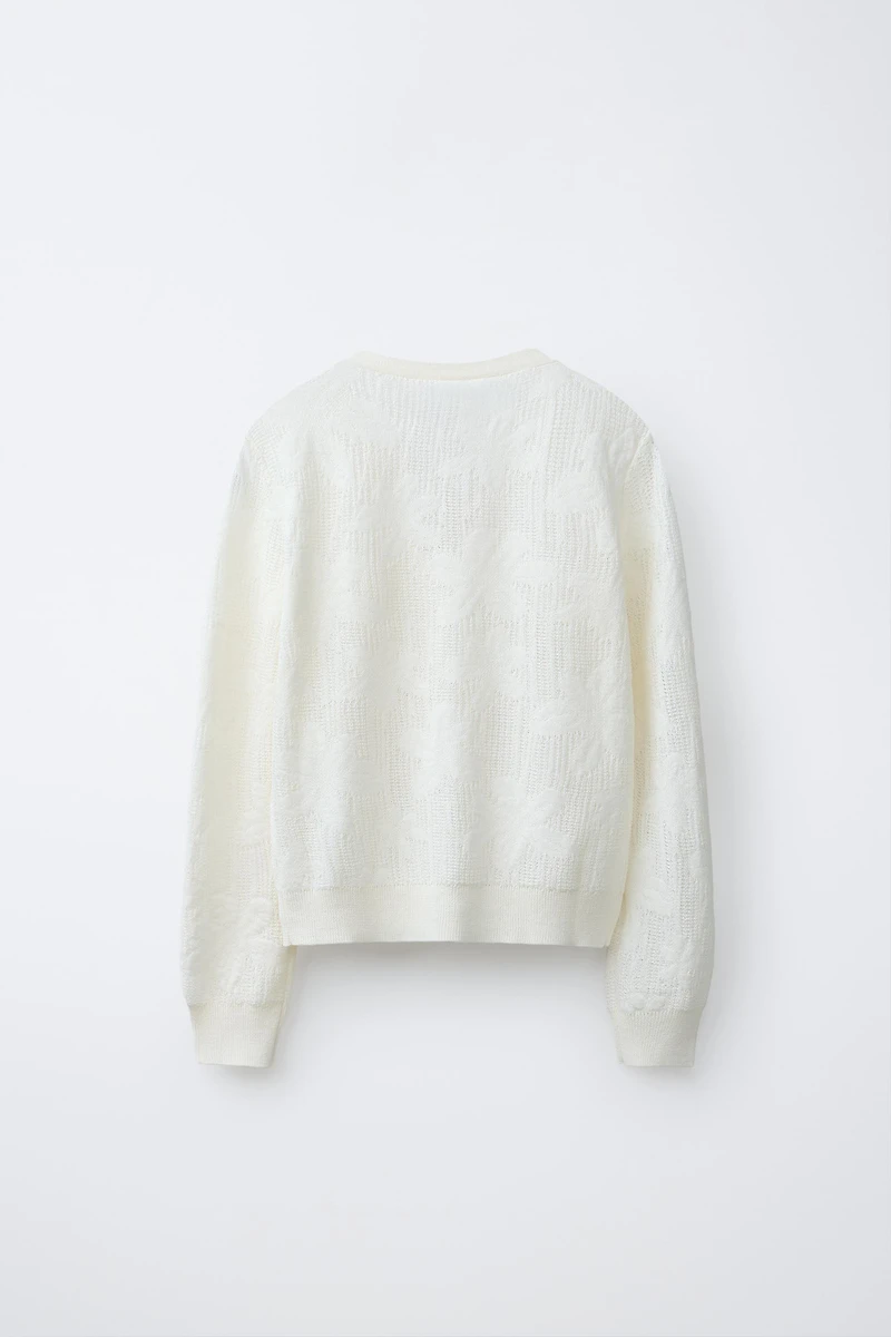 JACQUARD KNIT CARDIGAN